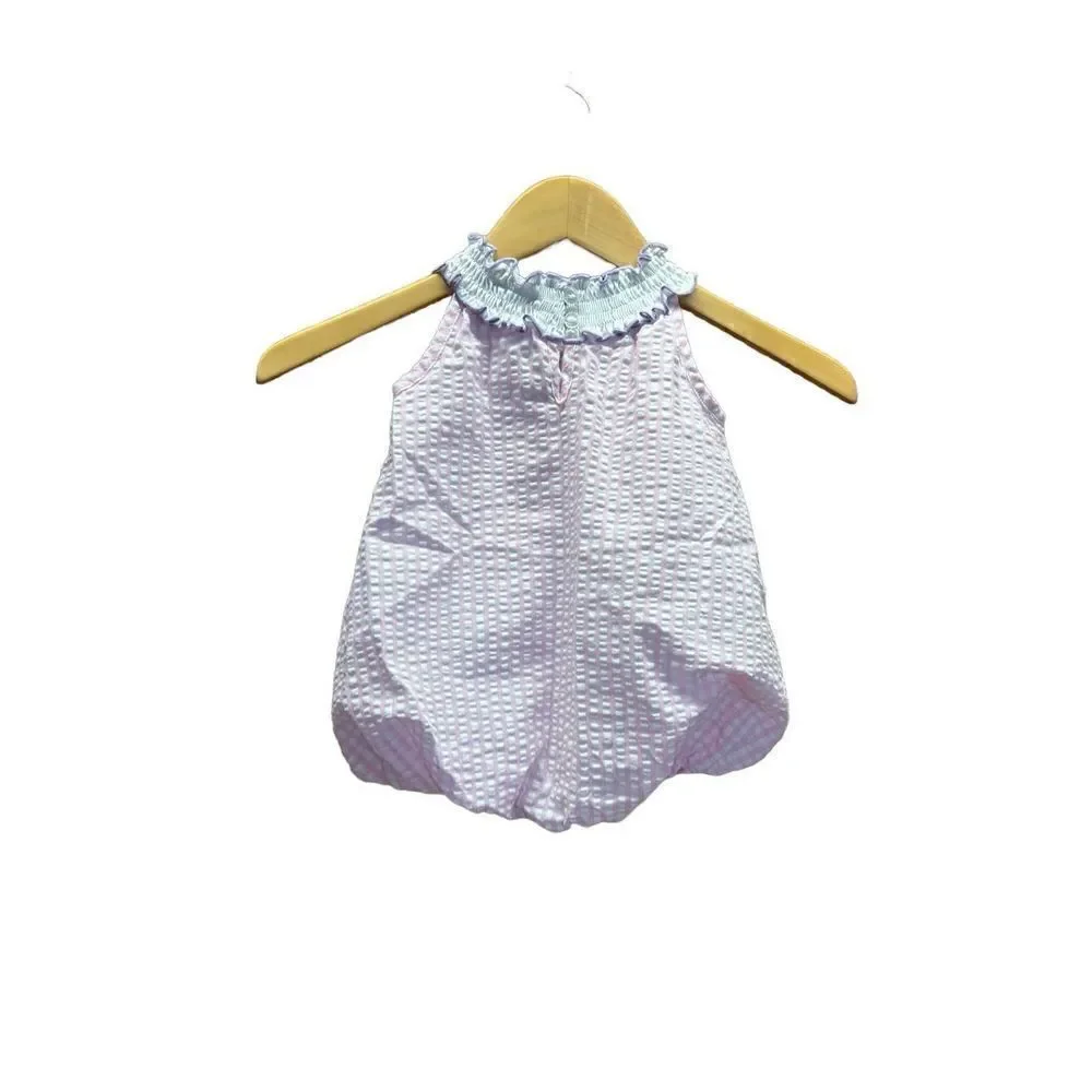 Rare Editions Size 12 Month Romper Pink and Purple
